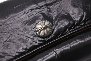 CHROME HEARTS クロムハーツ 長財布 クロスボタン ジュディウォレット ブラック レザー 2246 304 0414 7100 美品 中古 56565