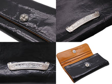 Load image into Gallery viewer, CHROME HEARTS クロムハーツ 長財布 クロスボタン ジュディウォレット ブラック レザー 2246 304 0414 7100 美品 中古 56565