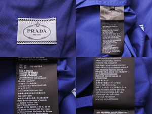 極美品 PRADA プラダ ジャケット ナイロンジャケット 三角ロゴ ブルー シルバー 金具 サイズ38 291755 中古 56572