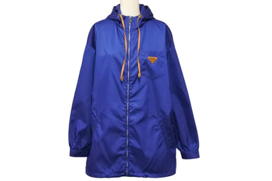 極美品 PRADA プラダ ジャケット ナイロンジャケット 三角ロゴ ブルー シルバー 金具 サイズ38 291755 中古 56572