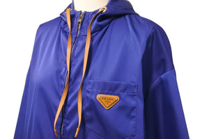 極美品 PRADA プラダ ジャケット ナイロンジャケット 三角ロゴ ブルー シルバー 金具 サイズ38 291755 中古 56572