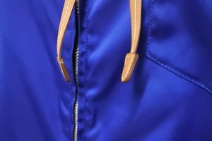 極美品 PRADA プラダ ジャケット ナイロンジャケット 三角ロゴ ブルー シルバー 金具 サイズ38 291755 中古 56572