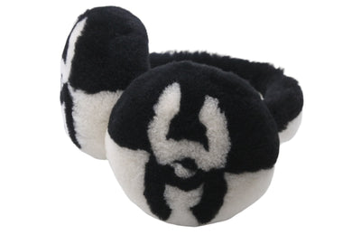 極美品 CHANEL シャネル イヤーマフ シアリング ココマーク ブラック ホワイト AA7836B06521 中古 56578