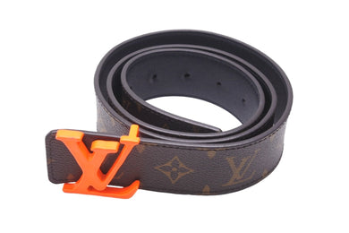 LOUIS VUITTON ルイヴィトン ベルト バックル サンチュール モノグラム オレンジ ヴァージル期 90/36 MP216U 美品 中古 56579
