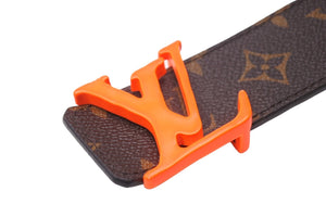 LOUIS VUITTON ルイヴィトン ベルト バックル サンチュール モノグラム オレンジ ヴァージル期 90/36 MP216U 美品 中古 56579