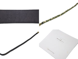 極美品 LOUIS VUITTON ルイヴィトン ベルト サンチュール・モノグラモフラージュ 村上隆 サイズ90 M9646U ゴールド金具 56582