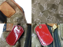 Load image into Gallery viewer, LOUIS VUITTON ルイヴィトン モノグラモフラージュ リス ボストンバッグ カーキ 村上隆 デニム 08AW M95771 中古 56583