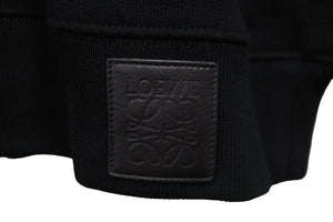 極美品 LOEWE ロエベ パーカー フーディー パズル コットン ブラック ミディアムウェイト H526Y25J26 中古 56586