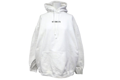 VETEMENTS ヴェトモン 2019AW Logo Hoodie パーカー オーバーサイズ ロゴプリント ホワイト UAH20TR725 美品 中古 56590