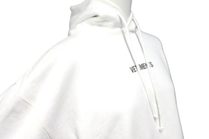 VETEMENTS ヴェトモン 2019AW Logo Hoodie パーカー オーバーサイズ ロゴプリント ホワイト UAH20TR725 美品 中古 56590