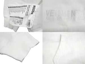 VETEMENTS ヴェトモン 2019AW Logo Hoodie パーカー オーバーサイズ ロゴプリント ホワイト UAH20TR725 美品 中古 56590