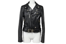 Load image into Gallery viewer, CHROME HEARTS クロムハーツ ライダースジャケット JJディーン ダガー レザー シルバー サイズS 美品 中古 56593