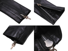 Load image into Gallery viewer, CHROME HEARTS クロムハーツ ライダースジャケット JJディーン ダガー レザー シルバー サイズS 美品 中古 56593