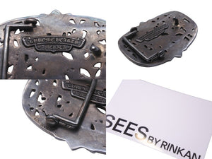 クロムハーツ BUCKL CEMETERY1.5 1.5セメタリークロス バックルレザーベルト ブラック 美品 中古 56599