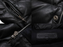 Load image into Gallery viewer, CHROME HEARTS クロムハーツ ダウンベスト アウター ベスト シルバー925 レザー ブラック サイズXS 良好 中古 56612