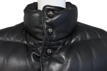 Load image into Gallery viewer, CHROME HEARTS クロムハーツ ダウンベスト アウター ベスト シルバー925 レザー ブラック サイズXS 良好 中古 56612