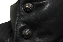 Load image into Gallery viewer, CHROME HEARTS クロムハーツ ダウンベスト アウター ベスト シルバー925 レザー ブラック サイズXS 良好 中古 56612
