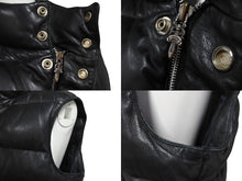 Load image into Gallery viewer, CHROME HEARTS クロムハーツ ダウンベスト アウター ベスト シルバー925 レザー ブラック サイズXS 良好 中古 56612