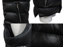 Load image into Gallery viewer, CHROME HEARTS クロムハーツ ダウンベスト アウター ベスト シルバー925 レザー ブラック サイズXS 良好 中古 56612