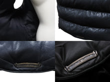 Load image into Gallery viewer, CHROME HEARTS クロムハーツ ダウンベスト アウター ベスト シルバー925 レザー ブラック サイズXS 良好 中古 56612