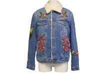 Load image into Gallery viewer, GUCCI グッチ ジャケット 18AW エンブロイダリーボアデニムジャケット タイガー キッズ サイズ12 431155 XR221 美品 中古 56614