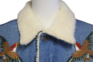 GUCCI グッチ ジャケット 18AW エンブロイダリーボアデニムジャケット タイガー キッズ サイズ12 431155 XR221 美品 中古 56614