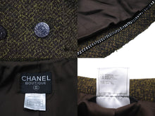 Load image into Gallery viewer, CHANEL シャネル ダブルジャケット ツイードジャケット P09216V05806 size38 97A グリーン 美品 中古 56615