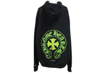 Load image into Gallery viewer, CHROME HEARTS クロムハーツ パーカー チャリティCHプラスレザーパッチプルオーバーパーカー グリーン レザー 中古 56618