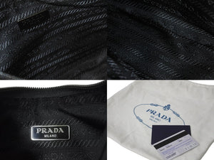 極美品 PRADA プラダ ショルダーバッグ ホーボー RE-EDITION 1NE515 ナイロン ブラック シルバー金具 中古 56629
