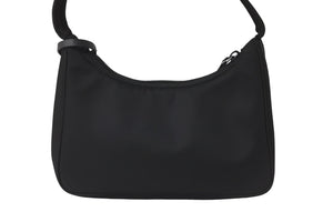 極美品 PRADA プラダ ショルダーバッグ ホーボー RE-EDITION 1NE515 ナイロン ブラック シルバー金具 中古 56629