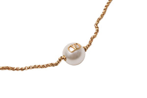 極美品 Valentino Garavani ヴァレンティノ ガラヴァーニ パール ロゴ ネックレス ゴールド 16.3g TW2JOE97UXM 中古 56642