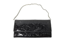 Load image into Gallery viewer, Christian Dior クリスチャンディオール トロッター柄 パテントレザー チェーン 長財布 ブラック EMP43060 中古 56643