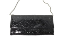 Load image into Gallery viewer, Christian Dior クリスチャンディオール トロッター柄 パテントレザー チェーン 長財布 ブラック EMP43060 中古 56643