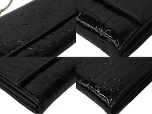 Load image into Gallery viewer, Christian Dior クリスチャンディオール トロッター柄 パテントレザー チェーン 長財布 ブラック EMP43060 中古 56643