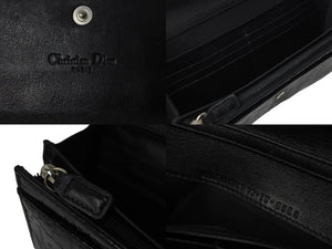 Christian Dior クリスチャンディオール トロッター柄 パテントレザー チェーン 長財布 ブラック EMP43060 中古 56643
