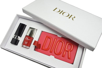 未使用 Christian Dior クリスチャンディオール ラゲージタグ セット ノベルティ 非売品 口紅 ネイル エナメル 鏡 中古 56645