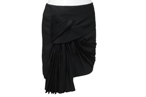 SAINT LAURENT サンローラン スカート レディース ブラック ウール サイズ34 482965 美品 中古 56657 