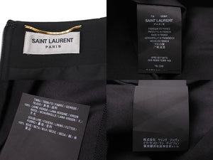 SAINT LAURENT サンローラン スカート レディース ブラック ウール サイズ34 482965 美品 中古 56657 