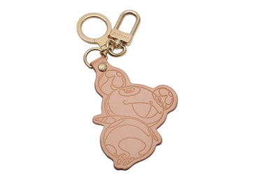 LOUIS VUITTON ルイヴィトン × 村上隆 ポルト クレ パンダ キーホルダー チャーム ヌメ革 アクセサリー M62637 美品 中古 56660