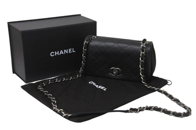 CHANEL シャネル コスモスライン ビコローレ カーフスキン ショルダーバッグ マトラッセ ブラック ココマーク シルバー 美品 中古 56671