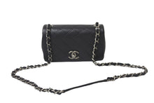 Load image into Gallery viewer, CHANEL シャネル コスモスライン ビコローレ カーフスキン ショルダーバッグ マトラッセ ブラック ココマーク シルバー 美品 中古 56671