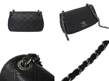 Load image into Gallery viewer, CHANEL シャネル コスモスライン ビコローレ カーフスキン ショルダーバッグ マトラッセ ブラック ココマーク シルバー 美品 中古 56671