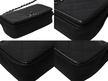 Load image into Gallery viewer, CHANEL シャネル コスモスライン ビコローレ カーフスキン ショルダーバッグ マトラッセ ブラック ココマーク シルバー 美品 中古 56671
