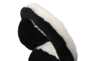 極美品 CHANEL シャネル イヤーマフ シアリング ココマーク ブラック ホワイト AA7836B06521 中古 56680