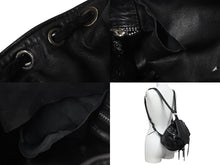 Load image into Gallery viewer, CHROME HEARTS クロムハーツ BSフレア リュック レザー シルバー925 ブラック バックパック 鞄 カバン 中古 56681