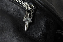 Load image into Gallery viewer, CHROME HEARTS クロムハーツ BSフレア リュック レザー シルバー925 ブラック バックパック 鞄 カバン 中古 56681