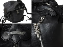 Load image into Gallery viewer, CHROME HEARTS クロムハーツ BSフレア リュック レザー シルバー925 ブラック バックパック 鞄 カバン 中古 56681