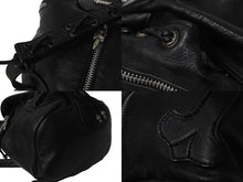 Load image into Gallery viewer, CHROME HEARTS クロムハーツ BSフレア リュック レザー シルバー925 ブラック バックパック 鞄 カバン 中古 56681