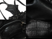 Load image into Gallery viewer, CHROME HEARTS クロムハーツ BSフレア リュック レザー シルバー925 ブラック バックパック 鞄 カバン 中古 56681