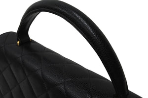 極美品 CHANEL シャネル マトラッセ ハンドバッグ キャビアスキン ココマーク ゴールド金具 鞄 ロゴ 7番台 中古 56685